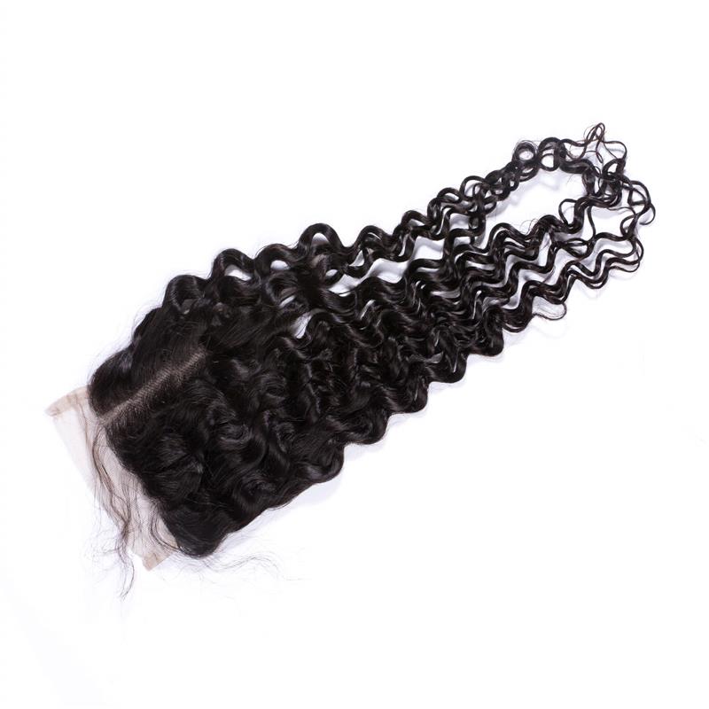 Brazilian Curly Lace Closure Three Part