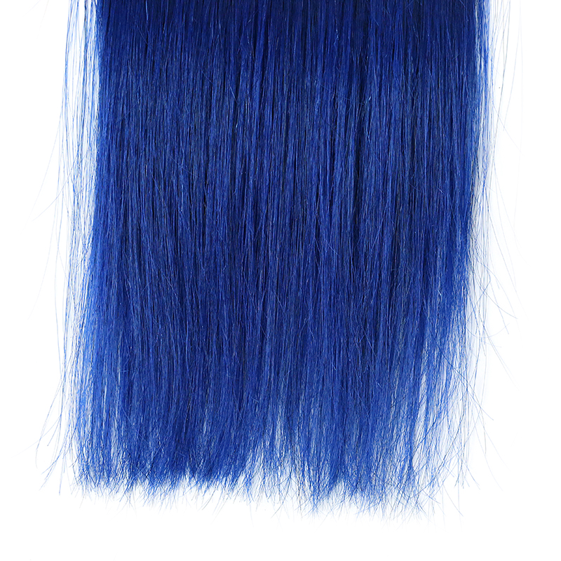 Blue Ombre Hair Straight Bundles 1B/Blue