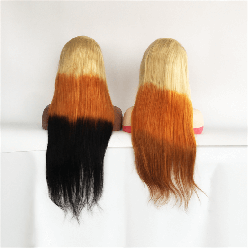 Wholesale Vendors For Wigs Colorful Lace Front Wigs Straight Human Hair