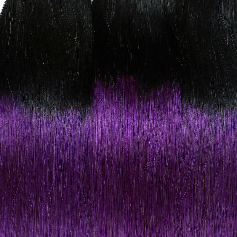 Purple Ombre Hair Brazilian Straight Ombre Color Hair 1B/Purple