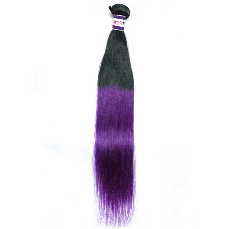 Purple Ombre Hair Brazilian Straight Ombre Color Hair 1B/Purple