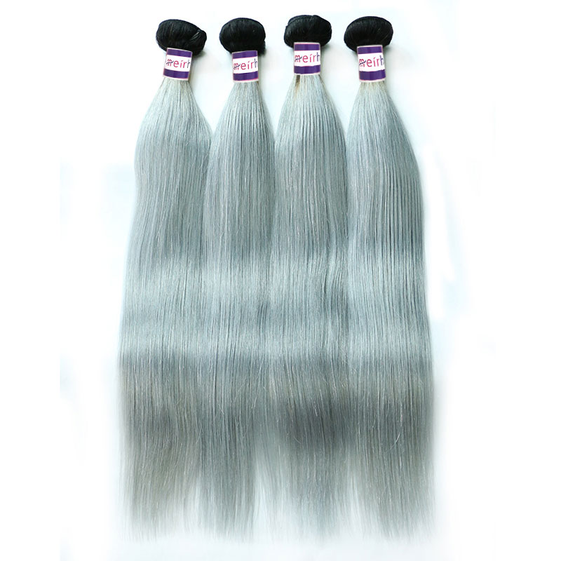 Black Siver Grey Color Hair Ombre 1B/Silver Grey