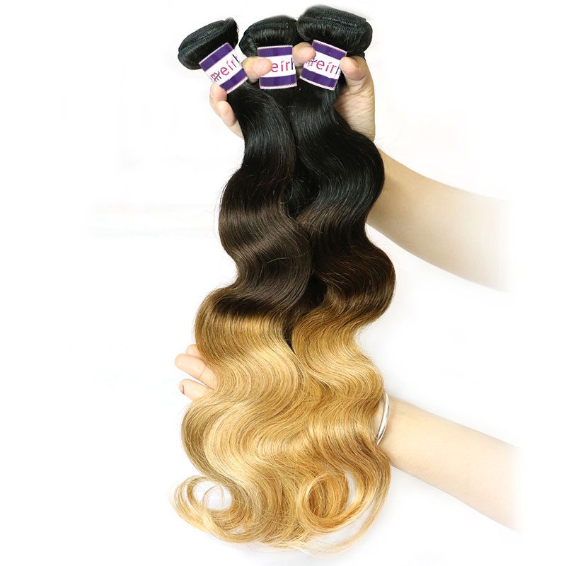 Ombre Brazilian Body Wave Hair 3 Tone Colors 1B/427 