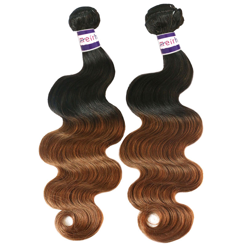 black hair brown ombre color 1B/30