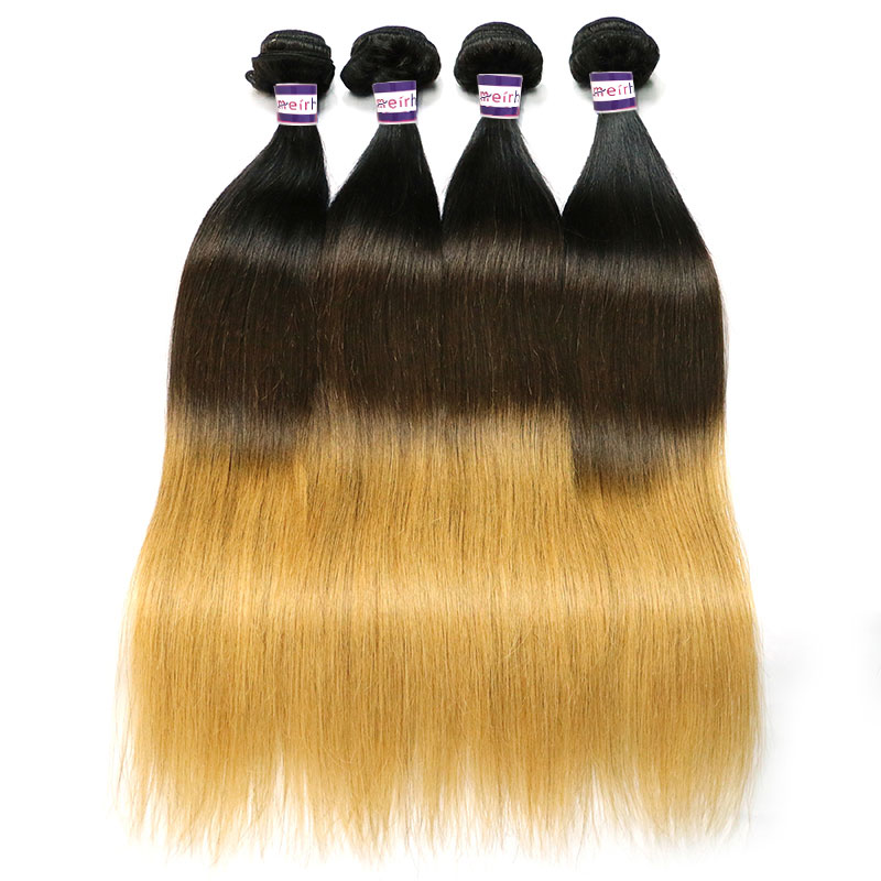 Ombre Hair 3 Colors Brazilian Hair Straight 1B/4/27