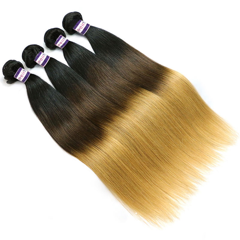 Ombre Hair 3 Colors Brazilian Hair Straight 1B/4/27
