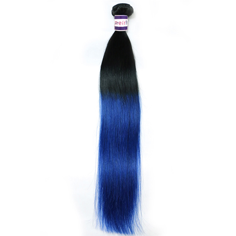 Blue Ombre Hair Straight Bundles 1B/Blue